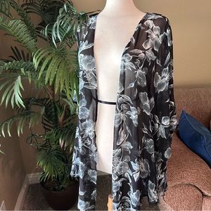 Avenue plus size semi sheer open shrug